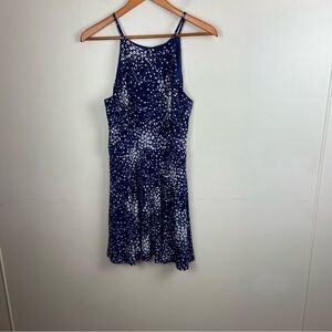 Fortune & Ivy Navy Blue White Textured‎ Floral Dress Medium Stitch Fix